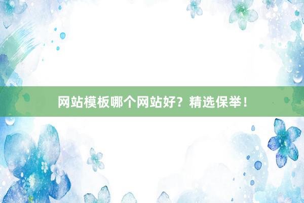 网站模板哪个网站好？精选保举！